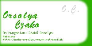 orsolya czako business card